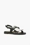 All Black Women's Ortega Bow Sandal In White/black In Multi