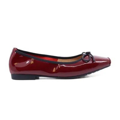 All Black Women's Patty Blunt Ballet In Wine In Burgundy
