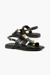 All Black Women's Pyramid Stud Sandal In Black In Black