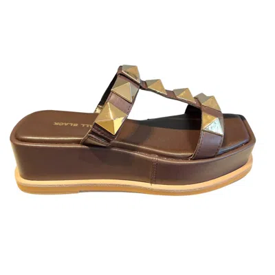 All Black Women's Pyramid T Sandal In Brown
