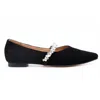 All Black Women's Royal Flats In Black In Black