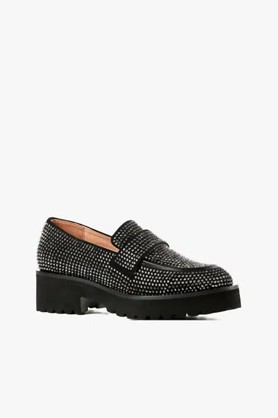 All Black Women's Royal Stud Loafers In Black/bronze