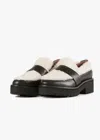 All Black Women's Sherpa Loafer In Black In Black