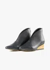 All Black Women's Square Wedge Shootie In Black In Black