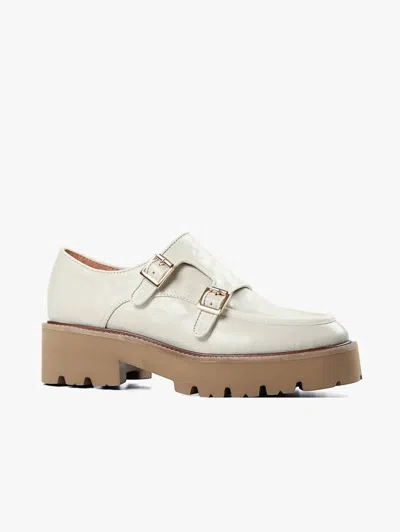 All Black Women's Wide Belt Lugg Shoes In Off White