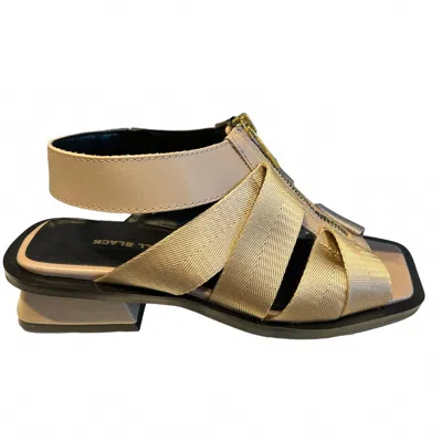 All Black Women's Zippy Lady Sandals In Taupe In Gold