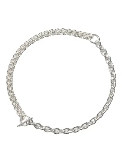 All Blues Double-chain Necklace In Metallic