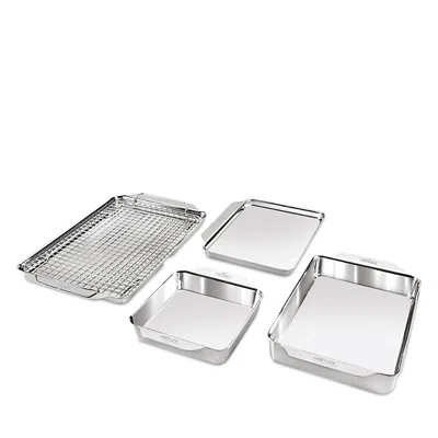 All-clad 5 Piece Bakeware Set In Silver