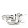All-clad Copper Core 5-ply Bonded 5 Piece Cookware Set In Silver