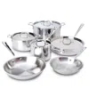 All-clad D3 Stainless 10 Piece Cookware Set In Stainless