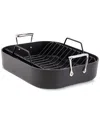 All-clad Ha1 Expert Cookware Nonstick 13" X 16" Roaster With Rack In Black