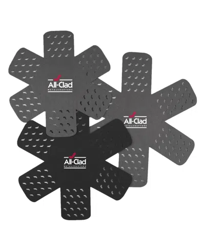 All-clad Professional Cookware Protectors, Set Of 3 In Pewter,black