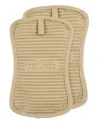 All-clad Ribbed Silicone Cotton Twill Pot Holder, Set Of 2 In Cappuccino