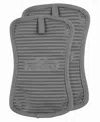 All-clad Ribbed Silicone Cotton Twill Pot Holder, Set Of 2 In Pewter