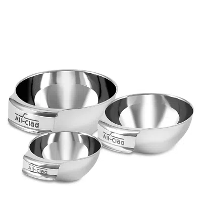 All-clad All Clad Stainless Steel 3 Piece Mini Measuring Bowl Set In Silver