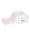 All-clad Stripe Dual Sided Woven Kitchen Towel, Set Of 3 In Almond