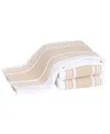 All-clad Stripe Dual Sided Woven Kitchen Towel, Set Of 3 In Cappuccino