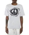 All Good Things Are Welcome Here Men's Peaceadelic Graphic T-shirt In Gray
