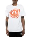 All Good Things Are Welcome Here Men's Peaceadelic Graphic T-shirt In White