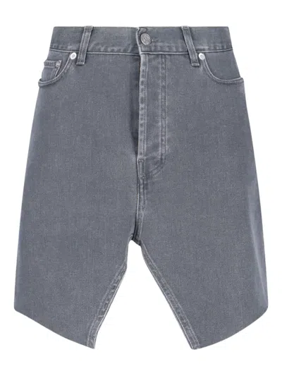 All In Asymmetric Denim Skirt