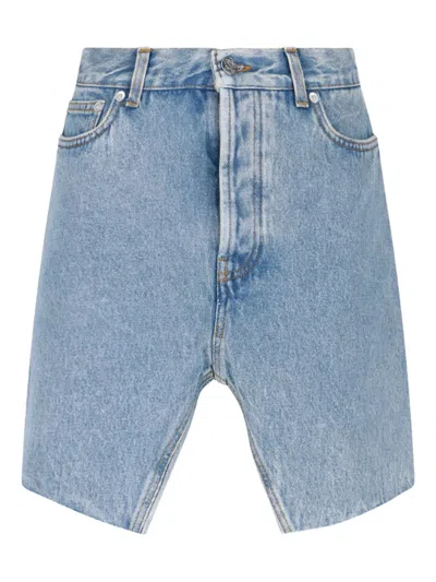 All In Asymmetric Denim Skirt
