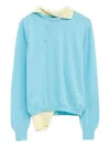 All In Double-layer Polo Shirt In Blue