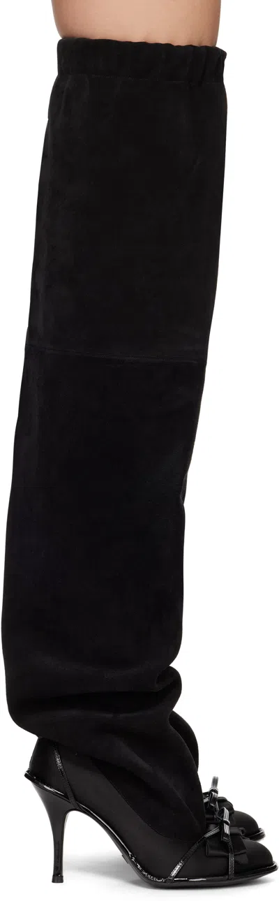 All In Black Double Thigh High Tall Boots
