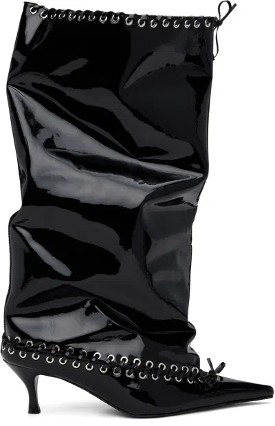 All In Black Level Tall Boots In Patent Black