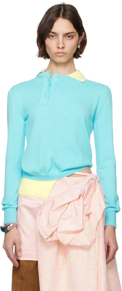 All In Blue & Yellow Double Polo In Multi