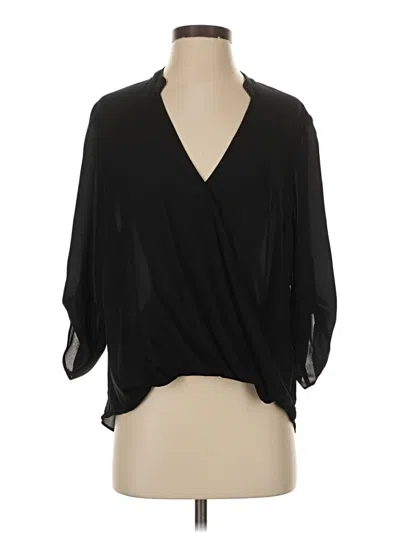 Pre-owned All In Favor 3/4 Sleeve Blouse In Black