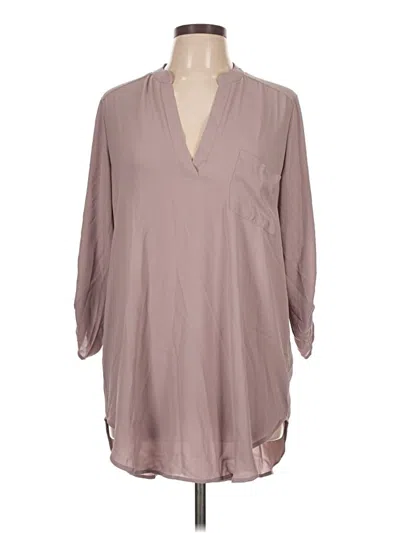 Pre-owned All In Favor 3/4 Sleeve Blouse In Gray