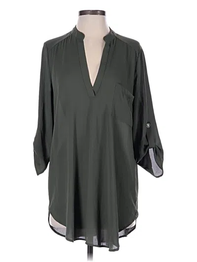Pre-owned All In Favor 3/4 Sleeve Blouse In Green