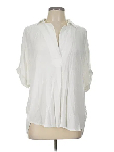 Pre-owned All In Favor 3/4 Sleeve Blouse In White