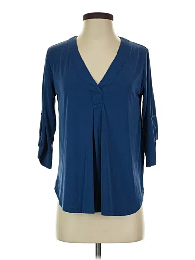 Pre-owned All In Favor 3/4 Sleeve T-shirt In Blue