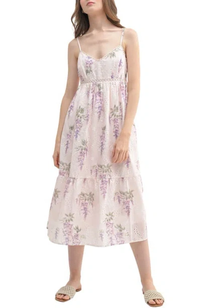 All In Favor All In Cream Violet Floral