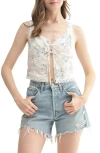 All In Favor All In Ivory Blue Floral