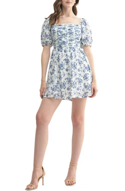 All In Favor All In White Blue Floral
