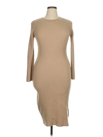 Pre-owned All In Favor Casual Dress In Brown