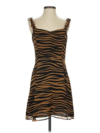 Pre-owned All In Favor Casual Dress In Brown