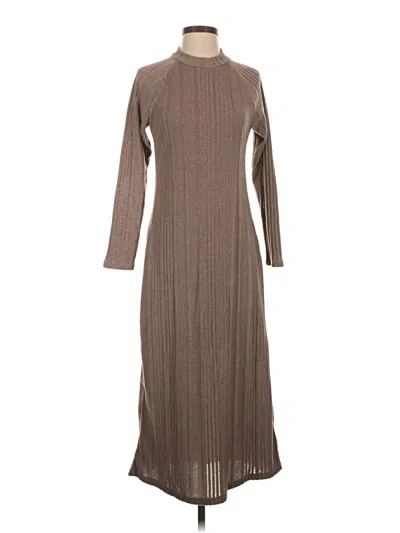 Pre-owned All In Favor Casual Dress In Brown