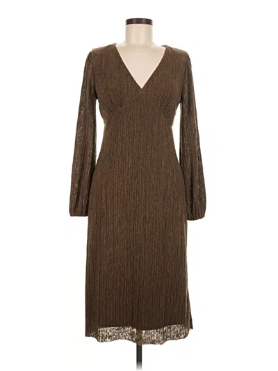 Pre-owned All In Favor Casual Dress In Brown