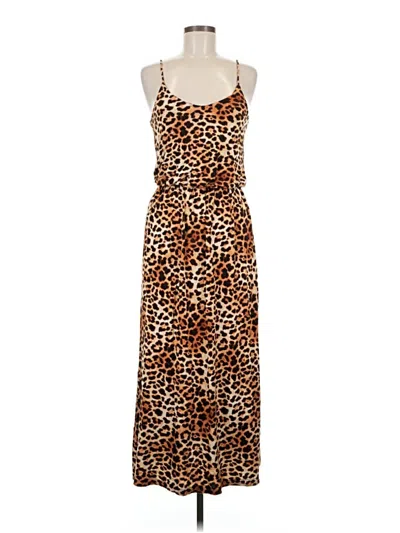 Pre-owned All In Favor Casual Dress In Brown