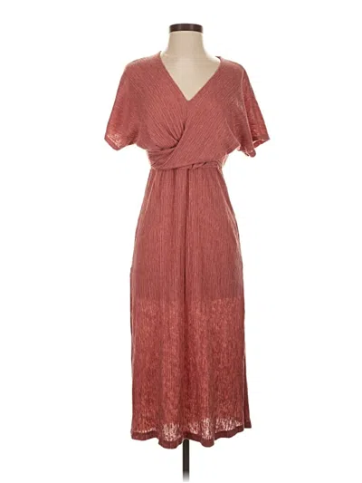 Pre-owned All In Favor Casual Dress In Burgundy