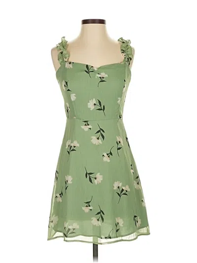 Pre-owned All In Favor Casual Dress In Green
