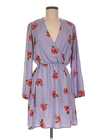 Pre-owned All In Favor Casual Dress In Purple