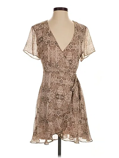 Pre-owned All In Favor Casual Dress In Tan