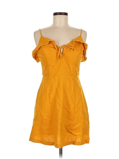 Pre-owned All In Favor Casual Dress In Yellow