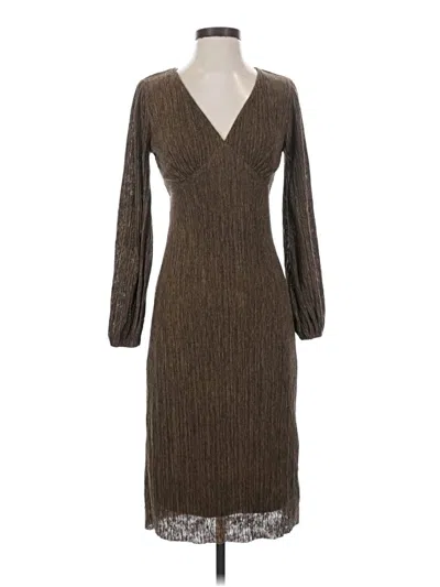 Pre-owned All In Favor Cocktail Dress In Brown