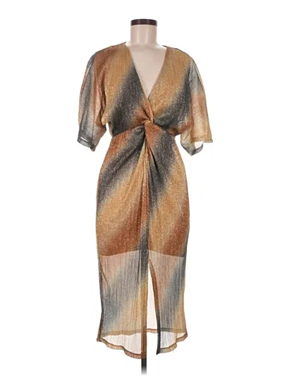 Pre-owned All In Favor Cocktail Dress In Tan