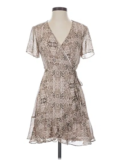 Pre-owned All In Favor Cocktail Dress In Tan